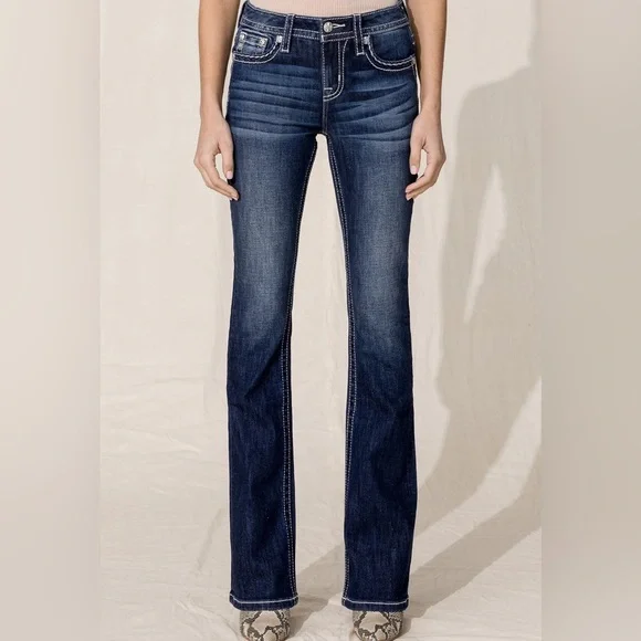NWT MISS ME Floral Paradise Bootcut Jeans M3953B - Picture 3 of 9